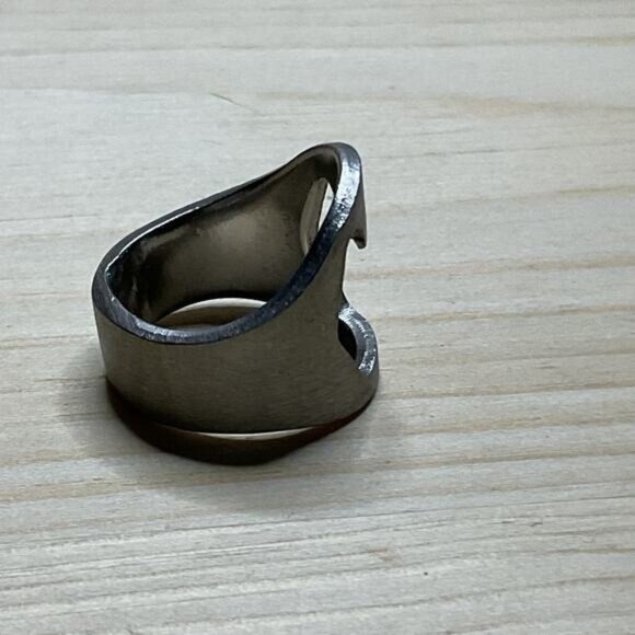 Titanium Steel Bottle Opener Ring For Men - Picture 5 of 6